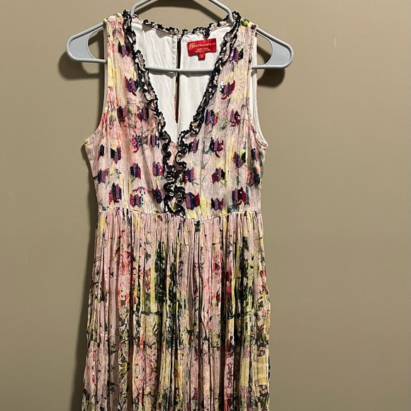 Anthropologie Bhanuni by Jyoti maxi sequin ruffle sleeveless dress size 0 xs - Picture 2 of 13